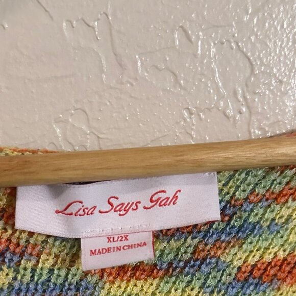 Lisa Says Gah Plus Size Crochet Multicolored Penny Mini Dress - Picture 7 of 10